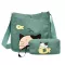 Girls 2PCS/Set Women Canvas Cartoon Cat Print Oulder Crossbody Handbags CA Pen Bag Bag Bag Mesger Oulder Bag
