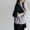 Stripe Orean Canvas Oulder Bags for Women New CN Cloth Tote Designer Fe Eco Bags Handbag