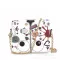 Women's Bag Cartoon Injet Chain Sml Square Bag Oulder Mesger Bag Graffiti Personity Big Eyes