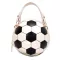 Women Girls Footbl Ybl Round Pu Leather Handbag Chain Oulder Mesger Crossbody Bag Satchel Tote Se