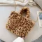 TAMARA WINTER NEW OULDER BAG FE PARD BAG CHAIN ​​LARGE H Winter Handbag Mesger Bag Soft Warm Fur Bag
