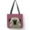 Blue Pin Cr Tote Bag Pug Husy Chubby F Print Oulder Bag Practic en Durable NG Travel Easy Carry Pge