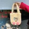 Women SML H Tote Handbags LAMB LIE FABRIC SOFT WRIST BAGS FLUFFY WARM CLOTH MAEUP BAG GIRLS CUTE CARTOON CANVAS SES