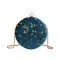 Starry Sy Circular Ede Crossbody Bag Women Ede Chain Bag Mesger Handbag Tote Ladies Se Fe Round Handbag