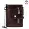 Men's wallet /Men's Leather RFID Anti-Theft Brushed Leather Wallet Multi-Card Slot Crase Leather Retro Wallet