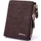 RFID Blocking Protection Anti-Theft Scan Men Male Pu Leather BifloD Short Wallet Zipper Coin Case Pouch Casual Money Bag Pur