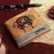 Anime Comics Demon Slayer Wallet with Coin Pocket Card Holder Khaki Leather Purse Men Women Money Bag