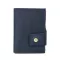 Contact's Crazy Horse Leather Men Wallet Rfid Blocking Credit Card Holder Aluminum Box Automatic Pop Up Business Security Purse