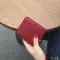 Genuine Leather Women Wallet Short Coin Purse Women Small Wallet Multifunction Solid 2 Fold Type Card Holder Purse