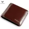 Williampolo Men Wallet Short Credit Card Holder Bifold Trifold Genuine Leather Multi Card Case Organizer Purse Black Brown