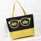 Women's shoulder bag/Korean Version of Princed Canvas Bag Eco-Friendly Striped One-Shoulder Canvas Bag