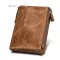 100% Crazy Horse Genuine Leather Men Wlets Credit Business Card Holders Double Zier Cowhide Leather Wlet Se Carte