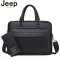 Jeep Buluo is famous for men, men's brand, high quality, leather business, bag, hand bag, holding 14 inches, computer, notebooks-8115-3