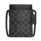 COACH COAETED CANVAS Signature Shoulder Bag, Signature pattern and COACH CB911 Men/ Women Hudson Phone Lanyard in Signature Signature Coated Canvas Black