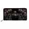 Forudesigns Gothic Sull Rose Print Women's Luxury WLETS SE CARD HOLDER PASK CER LADIES Phone PT Money Bags