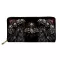 Forudesigns Gothic Sull Rose Print Women's Luxury Wlets Se Card Holder Passport Cer Ladies Phone Pt Money Bags