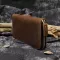 Vintage Men Double Zier Wlet Crase Genuine Leather Card Holder Zip Around Clutch SE Phone Bag CN POCET BAG