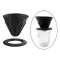 Collapsible Silicone Coffee Dripper Portable Reusable Cone Cone Camping Hiking Backpacking