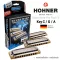 Hohner® Blues Harp Pro Pack 3 ฮาร์โมนิก้า 10 ช่อง แพ็ค 3 ตัว ชุดสุดคุ้ม คีย์ C / G / A ซีรี่ย์ MS-Series + แถมฟรีเคส & O