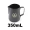 350/600ml Black Red Stainless Steel Frothing Pitcher Pull Flower Cup Cup Cup Cup Cappuccino Art Pitcher Jug Milk FrothS Mug Coffee Tools