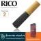 Rico™ RRP05TSX200 Plasticover Series ลิ้นแซกโซโฟน เทเนอร์ เบอร์ 2 ลิ้นดำ จำนวน 5 ชิ้น  ลิ้นเทเนอร์แซก เบอร์ 2 , Bb Teno