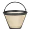 Useful Reusable 10-12 Cup Coffee Filter Permanent Cone-STYLE COFFEE MACER MACCER GOLD MESH with Handle Cafe Coffee Coffee