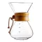 Classic Glass Coffee Pot V60 Dripper with Wooden Handle Pour Over Coffee Maker Espresso Coffee Drip Kettle Barista Tools