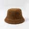 Teddy Lamb Faux Fur Bucket Hat Thickened Warm Winter Hats Women Velvet Cap Lady Bob Panama Outdoor Plush Fisherman Hat