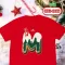 เสื้อคริสต์มาส เสื้อตัวอักษร Christmas (MNOP) สีแดง Loso store