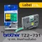 เทปพิมพ์ อักษร ฉลาก เทียบเท่า Label Pro สำหรับ Brother TZE-731 TZE 731 TZE731 TZ2-731 12 มม. พื้นสีเขียวอักษรสีดำ