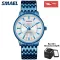 SMAEL Fashion Men Watchs Waterproof 30M Business Quartz Casual Wristwatches with Stainless Steel Strap SL-9620