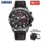 SMAEL MEN Watches Fashion Leisure Waterproof Quartz Clock Male Leather Strap Military Sports Wristwatches 9006