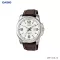CASIO, brown men's wristwatch, leather strap model MTP-1314L-7AV