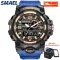 SMAEL MEN’S SPORT WATHES DULAL TIME Man Digital Watches 2020 Modern Waterproof 50 m LED Alarm Clock Men Wristwatch 8035