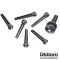 D'Addario® PWPS10 Airy guitar pins Black, ivory, plastic material, high quality ABS, 1 pack with 7 pieces