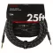 Fender® Deluxe Series Black Tweed, 7.5 meters of premium jack cable, 25FT Deluxe Series Instrument Cable