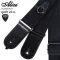 Alice, guitar strap, cotton material, 5 cm wide, with hanging rings With a black guitar tie model A040-A1 + free Pig ** with a picting channel in the body **