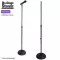On Stage® MS7201B Mike stand straight, metal base, can be adjusted 83-152 cm. Round Base Mic Stand