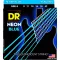 DR Strings สายกีตาร์ไฟฟ้า แบบเรืองแสง เบอร์ 9 สายเคลือบ สีน้ำเงินนีออน รุ่น NBE-9 Light, 9-42 ** Made in USA **