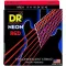 DR Strings สายกีตาร์ไฟฟ้า แบบเรืองแสง เบอร์ 9 สายเคลือบ สีแดงนีออน รุ่น NRE-9 Light, 9-42 ** Made in USA **