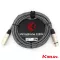 Kirlin 3-meter Mike cable, black, white, alternating white, xlr, female / XLR, MW-480 / BKB-3M + free