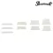 Paramount® DK8 Guitar Inley Pearl pearl, trapezoids / 1 pack. There are 9 pieces. Trapezoid Position Guitar Inlay Markers / PA