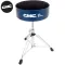 CMC® CM-DT900 / SEAT900 สีน้ำเงิน เก้าอี้กลอง เบาะกลม หุ้มด้วยกำมะหยี่ด้านบน แบบปรับเกลียว ขาตะเกียบคู่ อย่างดี