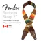 Fender® Sonoran Strap guitar sash For airy/electricity/bass 2 inches wide and braided cotton material The end of the genuine leather strap has a fender logo **