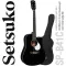 Setsuko SP-B41C 41-inch SPROUT SERIES by Kazuki Dreadnoukt Wooden Basswood Ivory Card TEADERS + Free