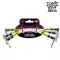 ERNIE Ball® Effect / Jack connector, 15 cm long effects, bend / bend 1 pack with 3 lines, 6in patch cable