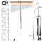 DK Drum Kingdom CH36CB ราวเบล 36 บาร์ อย่างดี สีเงิน ฐานไม้ พร้อมขาตั้งหัวโค้งสำหรับราวเบลโดยเฉพาะ + แถมฟรีไม้เคาะ