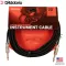 D'Addario® PW-BG-20BK, a 6-meter-long nylon jackstart / straight head with 2 floors, 20FT Braided, Straight / Strai