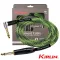 Kirlin 3 meter jackstart cable, golden bent head, IWB-202BFGL-3M + free, free strap