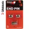 D'Addario® PWEEP202 Elliptical Guitar End Pin ตัวล็อคสายสะพายกีตาร์ / หมุดสายสะพาย ทรงวงวรี สีเงิน จำนวน 2 ตัว มาพร้อมย